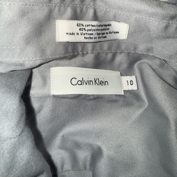 Calvin Klein Kid’s Gray Button Up - Picture 3 of 3